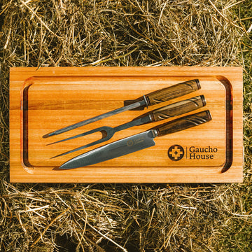 ROUNDED CLASSIC WOODEN GRILL SET