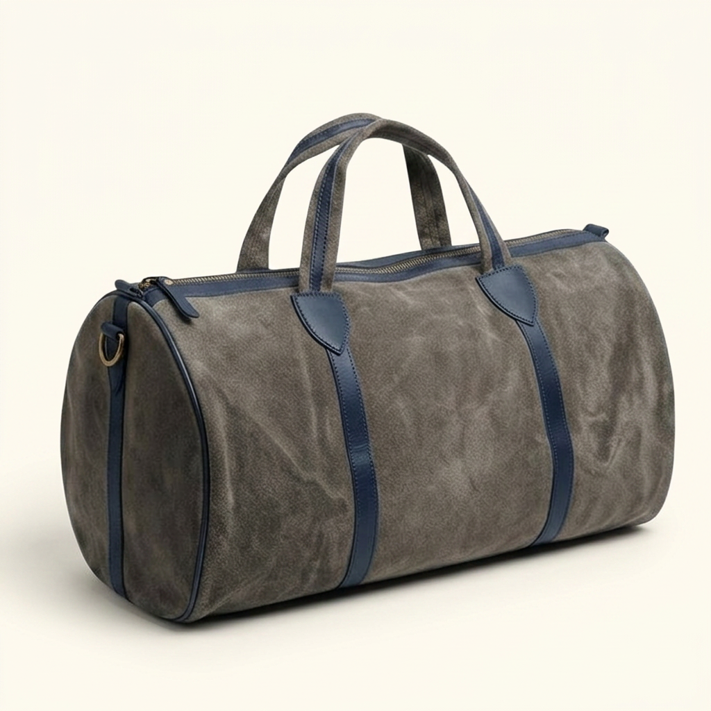 Cylinder Suede Duffle Bag